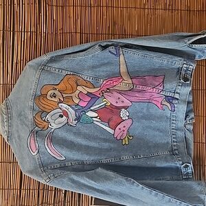 Hand painted denim jacket by me. Roger Rabbit and Jessica.